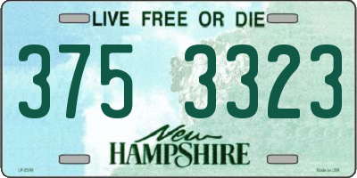 NH license plate 3753323