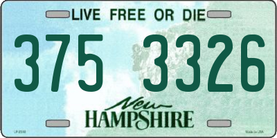 NH license plate 3753326