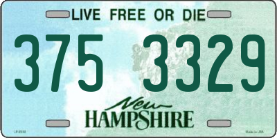 NH license plate 3753329