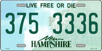 NH license plate 3753336
