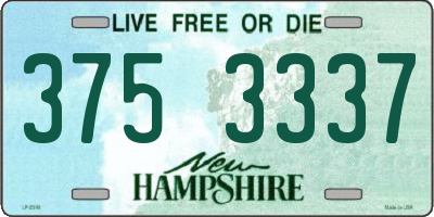 NH license plate 3753337