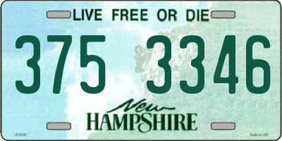 NH license plate 3753346