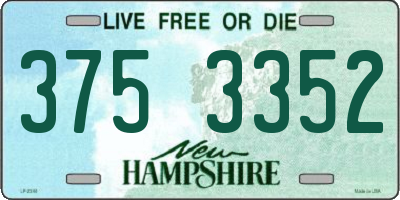 NH license plate 3753352