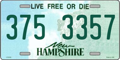 NH license plate 3753357