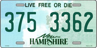 NH license plate 3753362