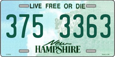 NH license plate 3753363