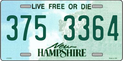 NH license plate 3753364