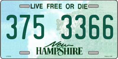 NH license plate 3753366