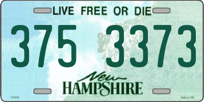 NH license plate 3753373