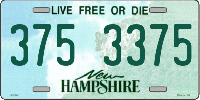 NH license plate 3753375