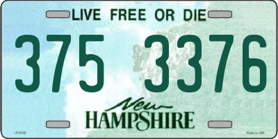 NH license plate 3753376