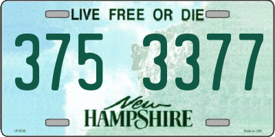 NH license plate 3753377