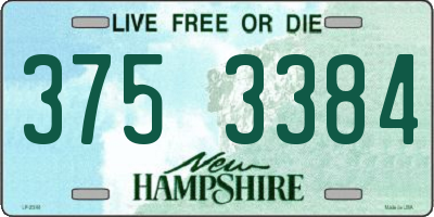 NH license plate 3753384