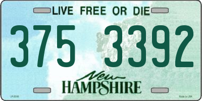 NH license plate 3753392