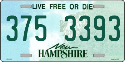 NH license plate 3753393