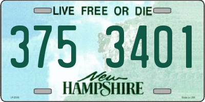 NH license plate 3753401