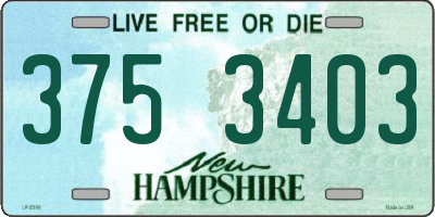 NH license plate 3753403
