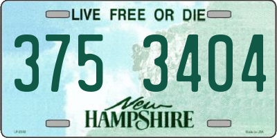 NH license plate 3753404