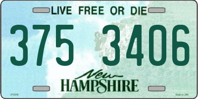 NH license plate 3753406