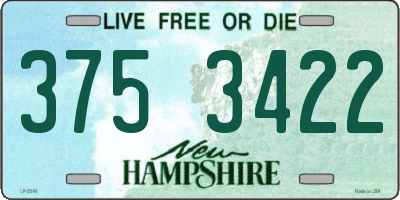 NH license plate 3753422