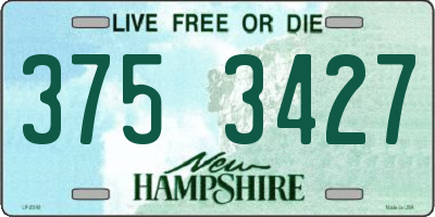 NH license plate 3753427