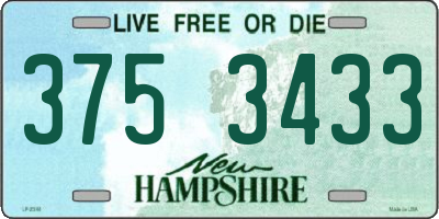 NH license plate 3753433