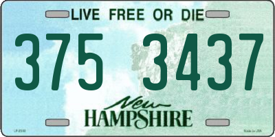 NH license plate 3753437
