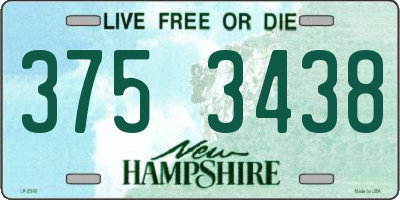 NH license plate 3753438