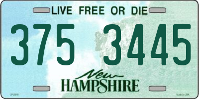 NH license plate 3753445