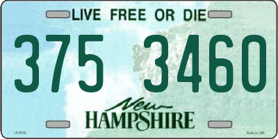 NH license plate 3753460
