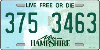 NH license plate 3753463