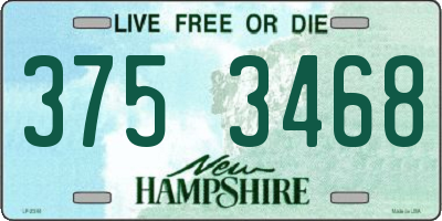 NH license plate 3753468