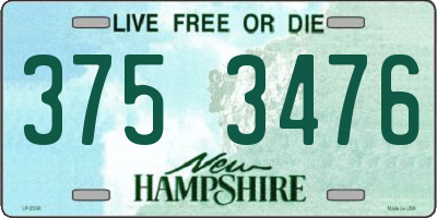 NH license plate 3753476
