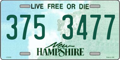 NH license plate 3753477