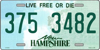 NH license plate 3753482