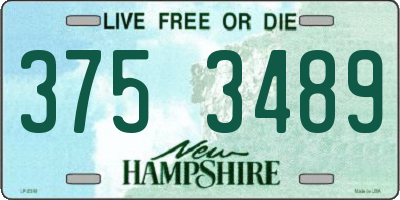 NH license plate 3753489