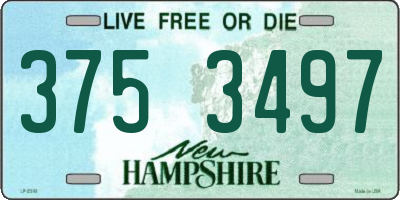 NH license plate 3753497