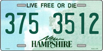 NH license plate 3753512