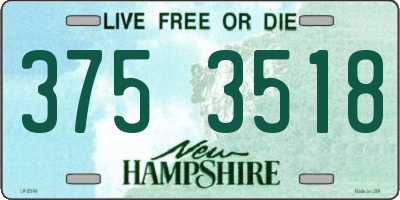NH license plate 3753518