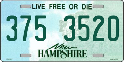 NH license plate 3753520