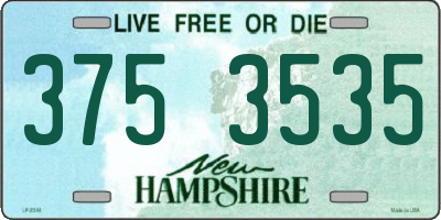 NH license plate 3753535