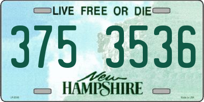 NH license plate 3753536