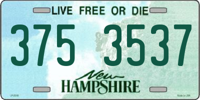 NH license plate 3753537