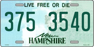 NH license plate 3753540