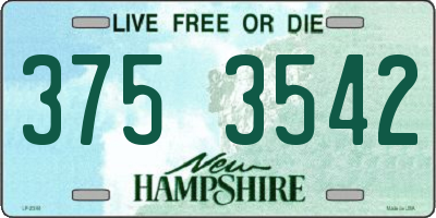 NH license plate 3753542