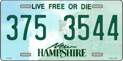 NH license plate 3753544