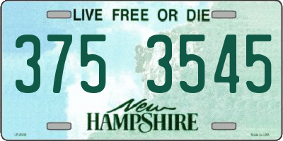 NH license plate 3753545