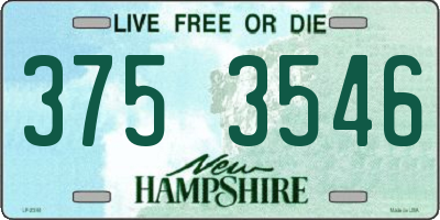 NH license plate 3753546
