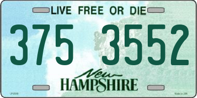 NH license plate 3753552
