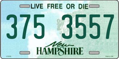 NH license plate 3753557